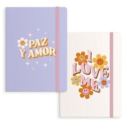 LIBRETA CON GOMA L HIPPIE 2M HH2663888