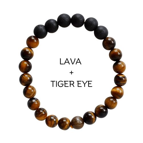 Tiger Eye Diffuser Oil Bracelet, Aromatherapy Gift Lava Stone Diffuser Bracelet, Essential Oils Diffuser Jewelry Rock Lava Diffuser Stones