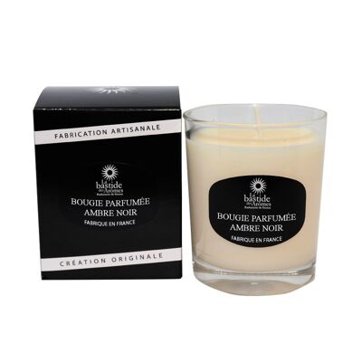 Amber Black scented candle +/- 35 hours