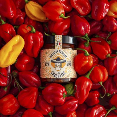 HOT HABANERO SALSA made with tomatoes, carrots and French habanero peppers - 180g