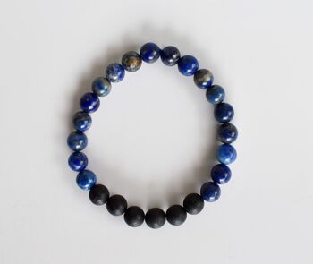 Lapis Lazuli Diffuser Oil Bracelet, Aromatherapy Gift Lava Stone Diffuser Bracelet, Essential Oils Diffuser Jewelry Rock Lava Diffuser Stone 2