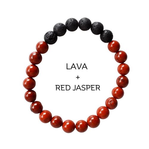 Red Jasper Diffuser Oil Bracelet, Aromatherapy Gift Lava Stone Diffuser Bracelet, Essential Oil Diffuser Jewelry Rock Lava Diffuser Stones