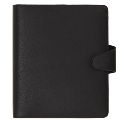 A5 leather personal planner jet black: signature edition