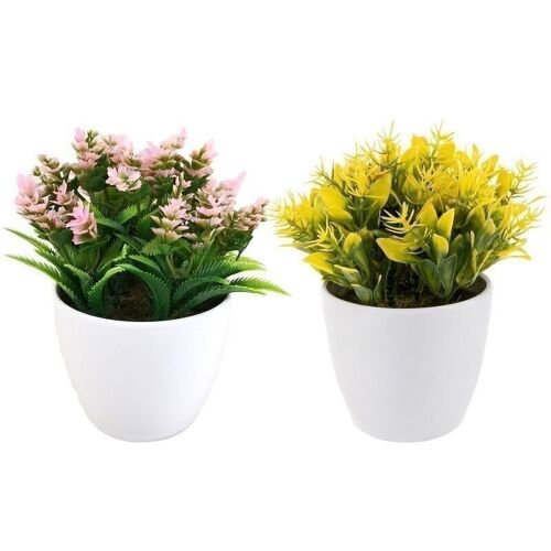 PLANTA ARTIFICIAL MACETA FLORES 2C HH289550