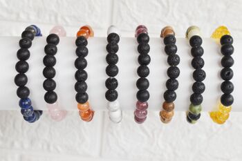 Carnelian Diffuser Oil Bracelet, Aromatherapy Gift Lava Stone Diffuser Bracelet, Essential Oils Diffuser Jewelry Rock Lava Diffuser Stones 5