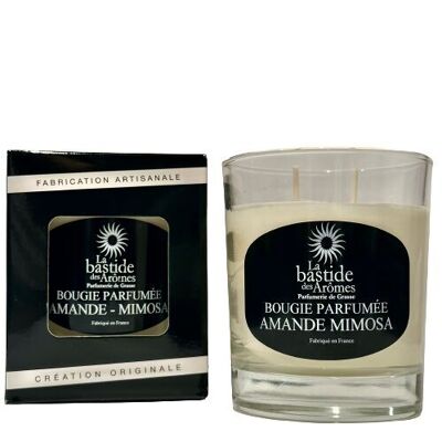 Almond Mimosa scented candle +/- 60 hours