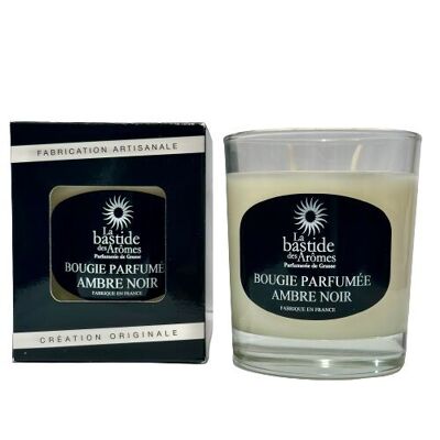 Amber Black scented candle +/- 60 hours