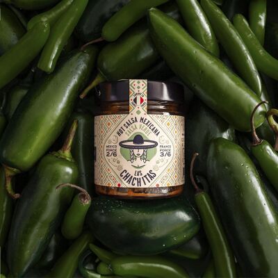 HOT SALSA VERDE made with tomatillos and French green serrano peppers - 180g