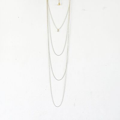 White Infinite long necklace