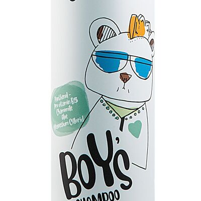 Amarina Boys Shampooing – Soin quotidien des cheveux et du cuir chevelu pour enfants et adolescents, formule nourrissante naturelle, sans toxines, hypoallergénique, avec panthénol, camomille, aloe vera et chlorure de magnésium