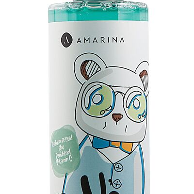Gel douche Amarina Boys 200 ml – Améliore la santé de la peau avec de la vitamine C, de l'acide hyaluronique, du panthénol et de l'aloe vera.
