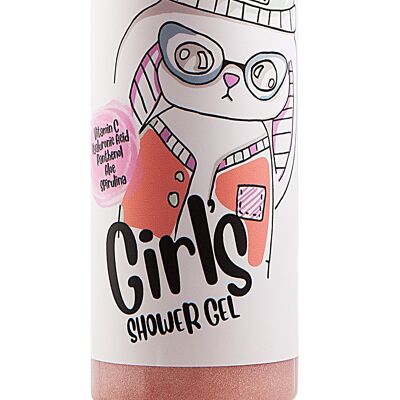 Girls Shower Gel - Enriched with Powerful Ingredients: Vitamin C, Hyaluronic Acid, Panthenol, Aloe, and Spirulina