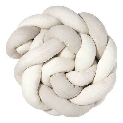 Serpent de lit tricot tressé trio beige sable naturel XL