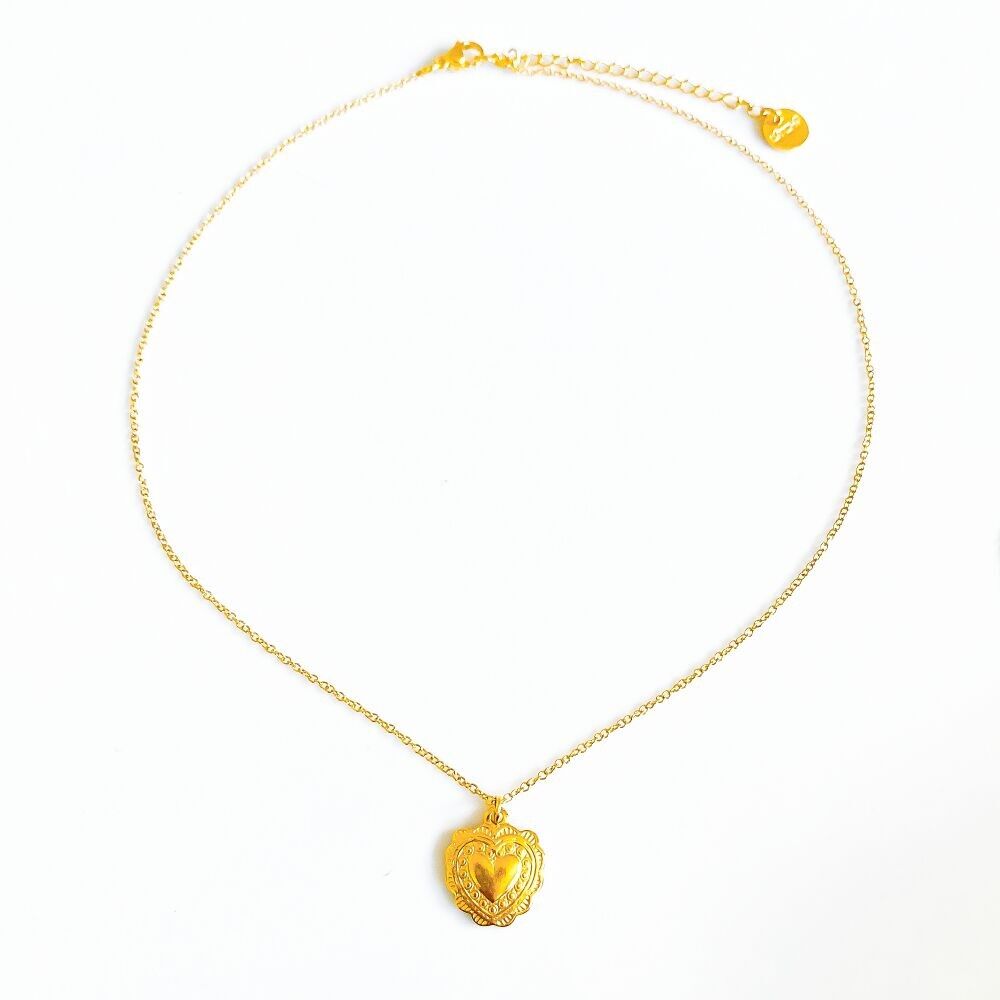 Cadena colgante de corazón ex-voto