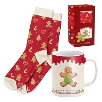 NAVIDAD - SET REGALO TAZA 300ML CON CALCETIN T.38-42 NOËL DOUX HH2776908