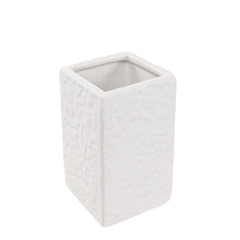 VASO CERAMICA SIMIL PIZARRA BLANCO HH3054165