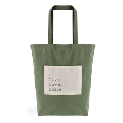 BOLSA ALGODON BOLSILLO VERDE HH2827258