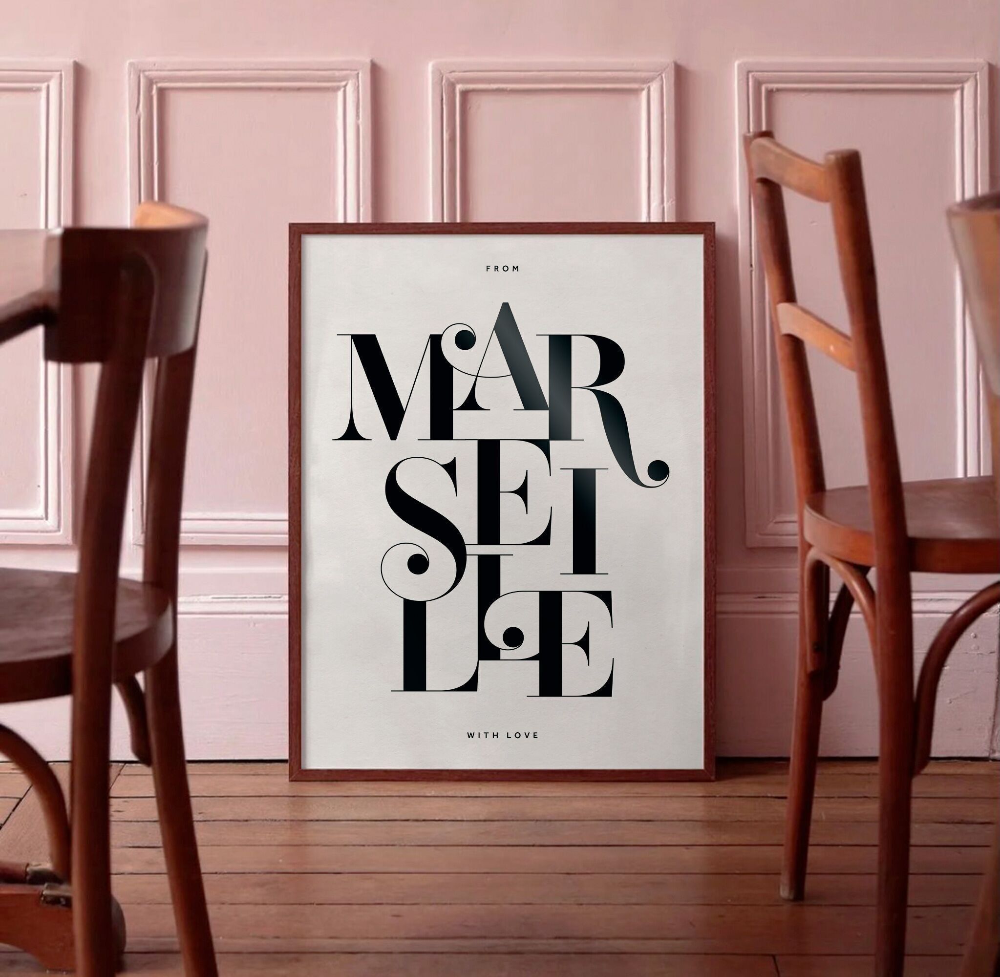 Mit Liebe aus Marseille | Grafisches Poster