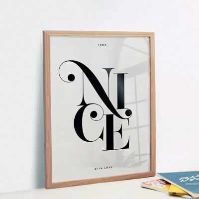Von Nizza mit Liebe | Grafisches Poster