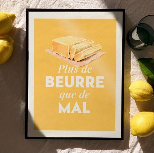 Plus de beurre que de mal | Affiche graphique