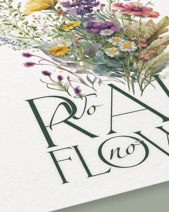 No rain, no flowers | Affiche graphique 2