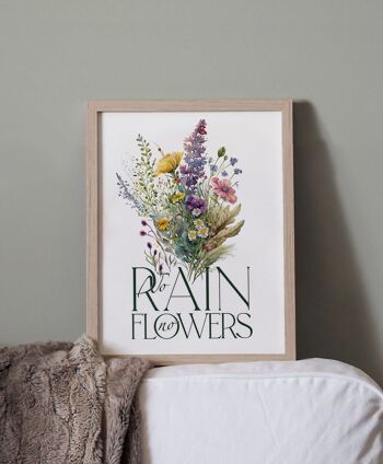 No rain, no flowers | Affiche graphique 4