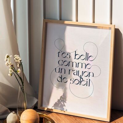 Sei bella come un raggio di sole | Poster minimalista e romantico