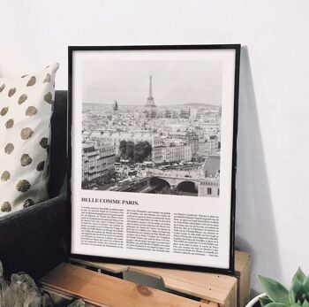 Belle comme Paris | Affiche graphique et romantique 2