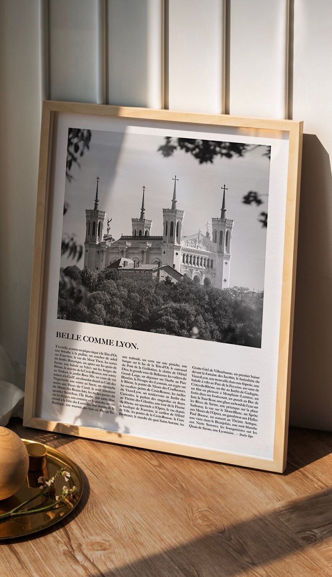 Belle comme Lyon | Affiche minimaliste et romantique