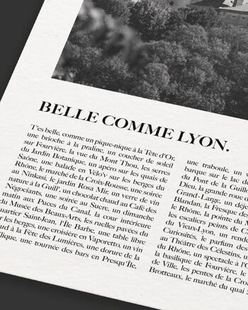 Belle comme Lyon | Affiche minimaliste et romantique 2