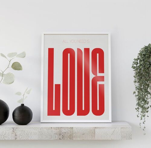 All you need is love | Affiche graphique
