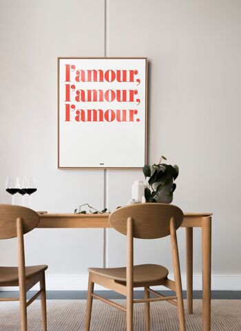 L'amour, l'amour, l'amour | Affiche graphique et romantique 1