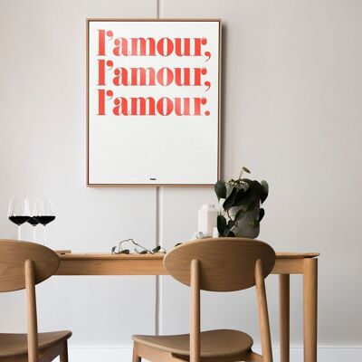 Amore, amore, amore | Poster grafico e romantico