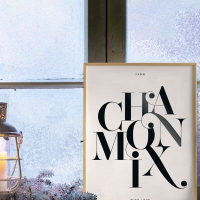 Grafikplakat · Aus Chamonix mit Liebe