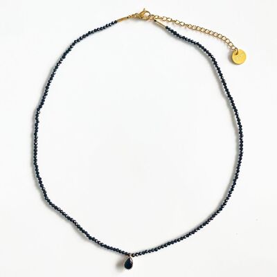 Simple black Maharani necklace