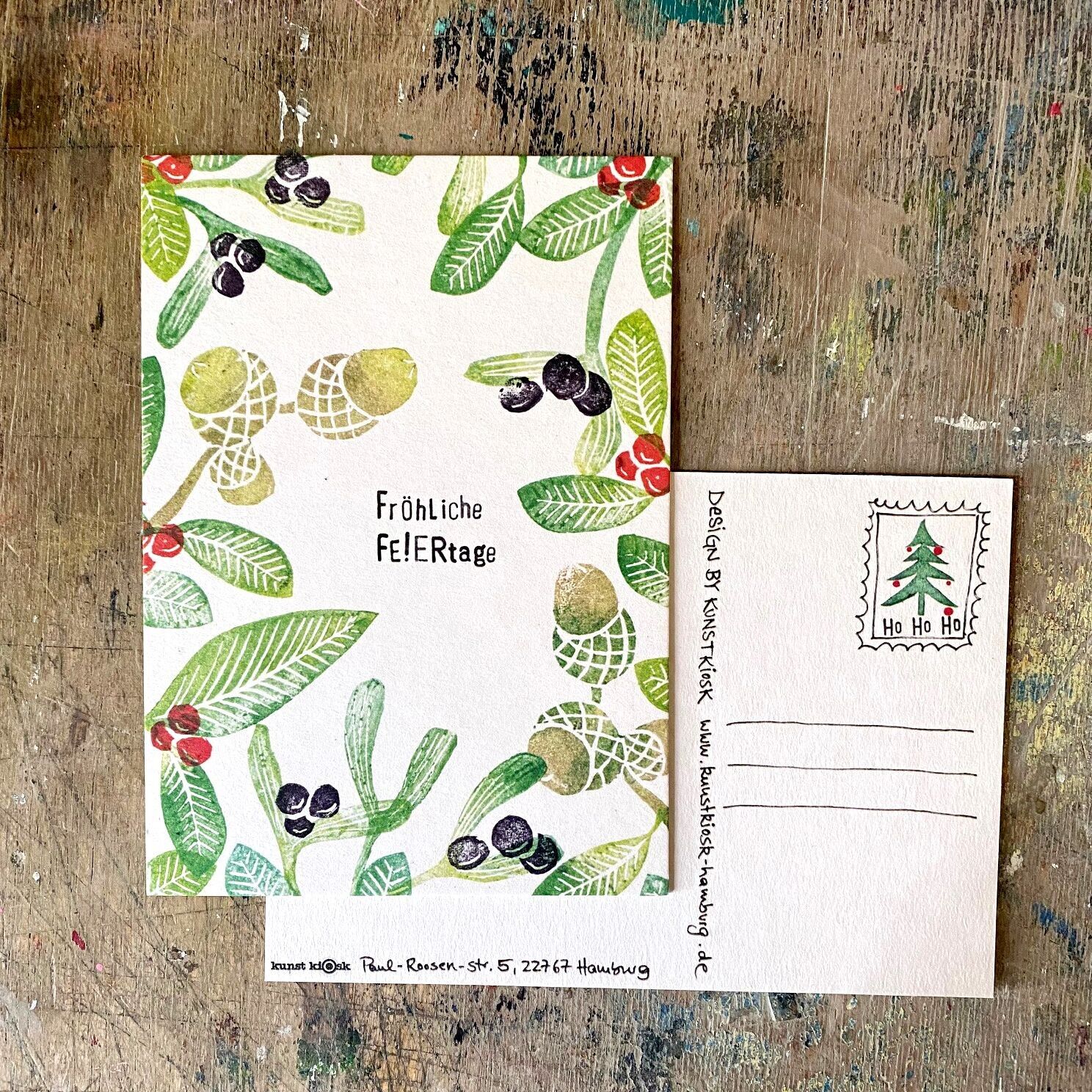 Weihnachtskarte Klassische und doch so besonders "fröhliche FEIERtage"