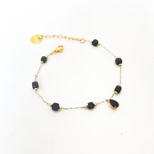 Bracelet simple Maharani noir