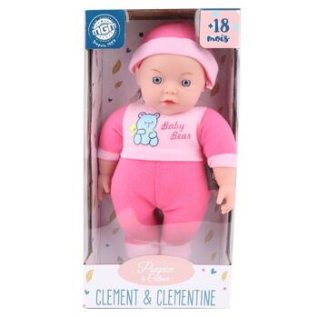 CLEMENT CLEMENTINE - Poupon - Jouet Pour Enfant - 120290 - Rose - Vinyle - Poupée - Bébé - Mannequin - 30 cm x 15 cm - À Partir de 18 mois 3