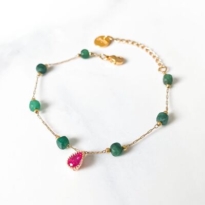 Pulsera Maharani rosa sencilla