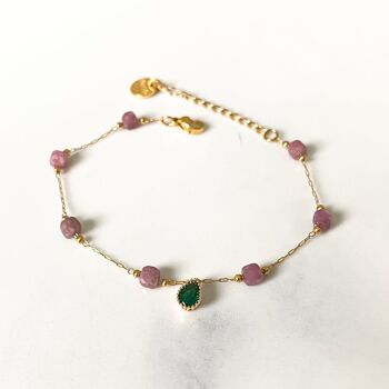 Bracelet simple Maharani vert 1
