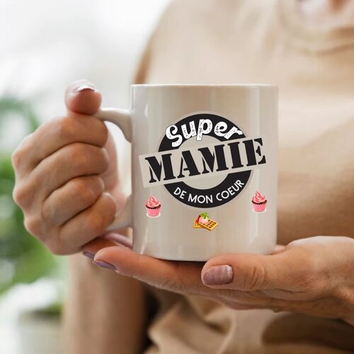 Mug " Super Mamie de mon coeur"