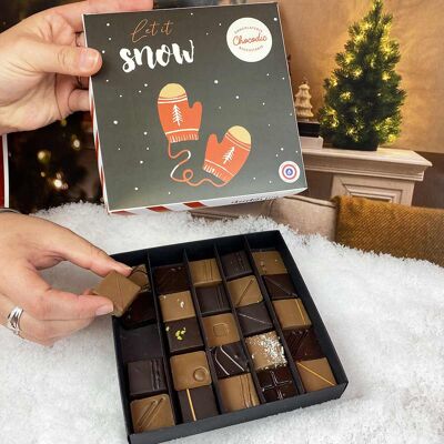 Scatola di cioccolatini | modanatura natalizia | Chocodic cioccolato artigianale natalizio