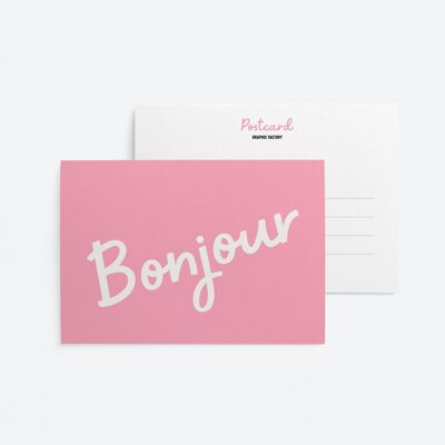 Bonjour - Postkarte