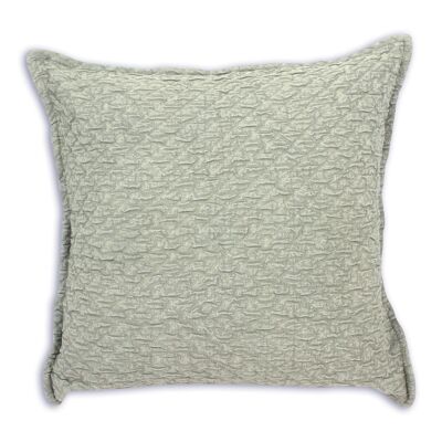 CUSCINO 100% COTONE GOFFRATO VERDE 45X45CM GALI