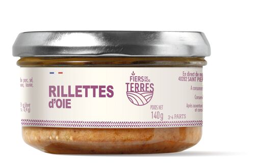 Rillettes d'oie, verrine 140g