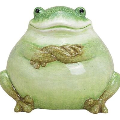 Ceramic frog green (W / H / D) 22x17x17cm
