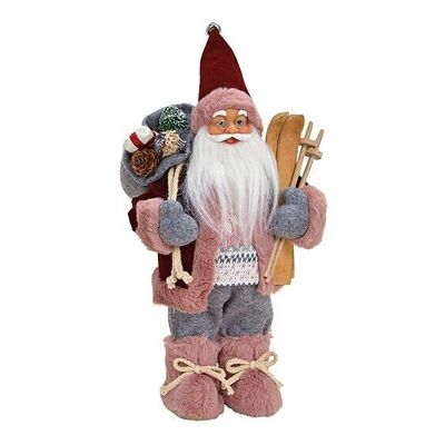 Santa Claus made of textile, plastic red, pink (W/H/D) 18x30x12cm