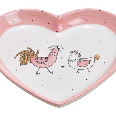 Plate rooster chicken decor
