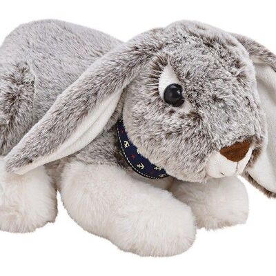 Lying bunny made of plush gray (W / H / D) 29x15x20cm