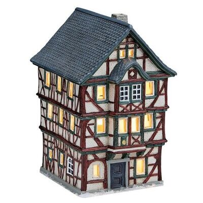 Casa luminosa Haus zur Sonne Wetzlar in porcellana colorata (L / A / P) 11x17x13cm
